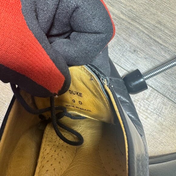 Belvedere Duke Black Leather Lace Up Cap Toe Oxford Shoes Men's Size 9 - Picture 5 of 7